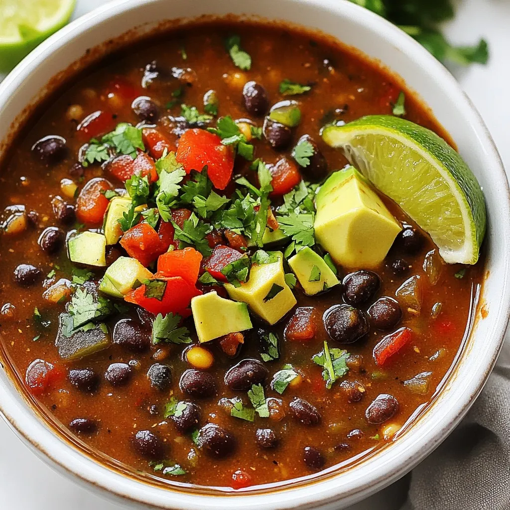 Spicy Black Bean Soup Flavorful and Nourishing Meal