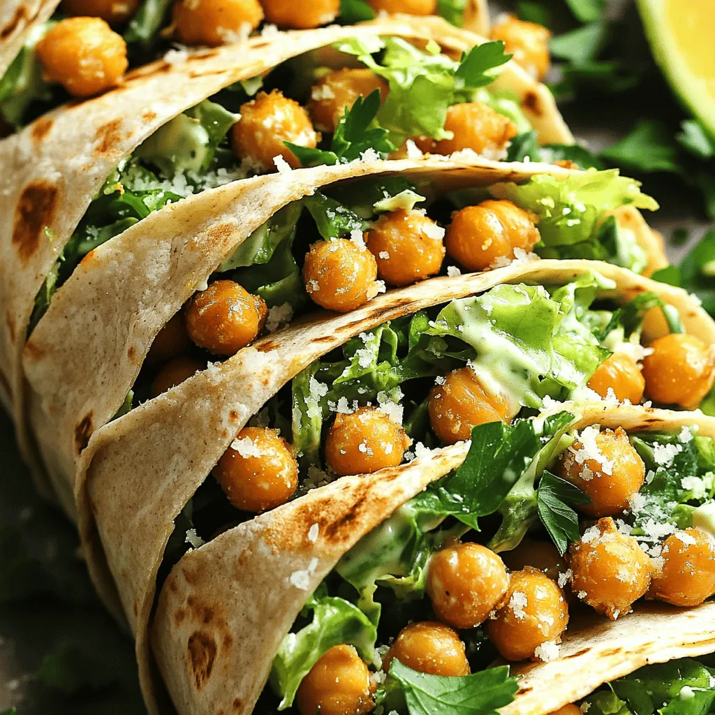 Crispy Chickpea Caesar Wraps Easy and Delicious Meal