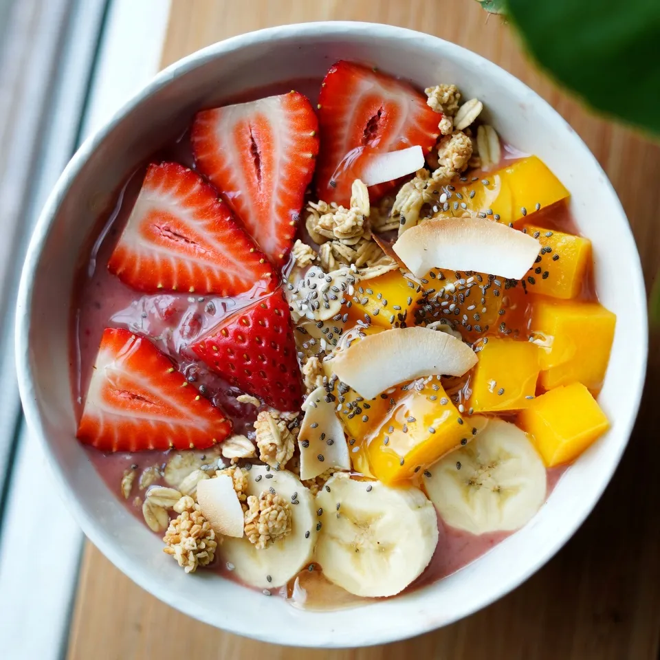 Strawberry Mango Smoothie Bowl Nourishing Delight