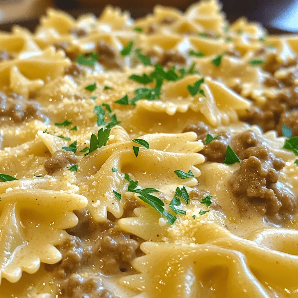 Creamy Beef Bowtie Pasta Delightful Dinner Recipe