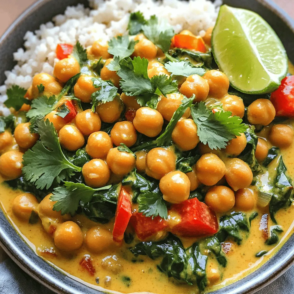 80. Coconut Chickpea Curry Flavorful Comfort Food
