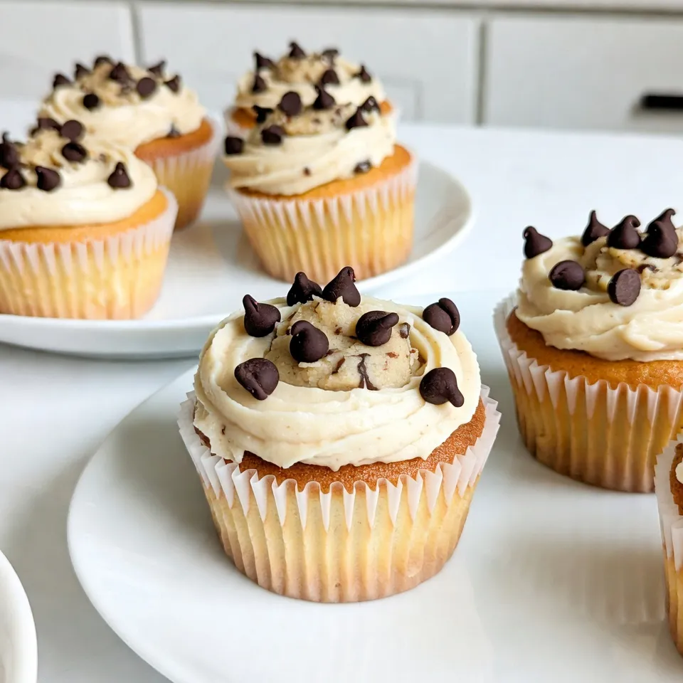 Chocolate Chip Cookie Dough Cupcakes Delightful Treat
