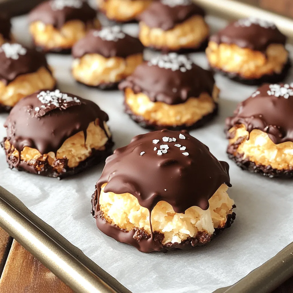 Coconut Macaroons with Dark Chocolate Delightful Treat