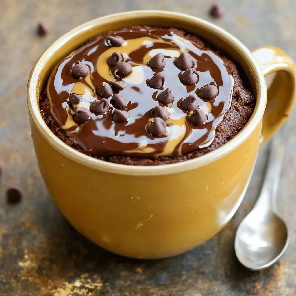 Chocolate Peanut Butter Mug Cake Easy Dessert Recipe