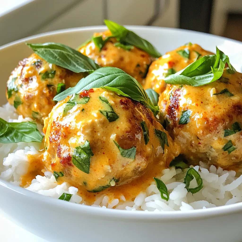 Thai Red Curry Chicken Meatballs Savory and Simple Dish