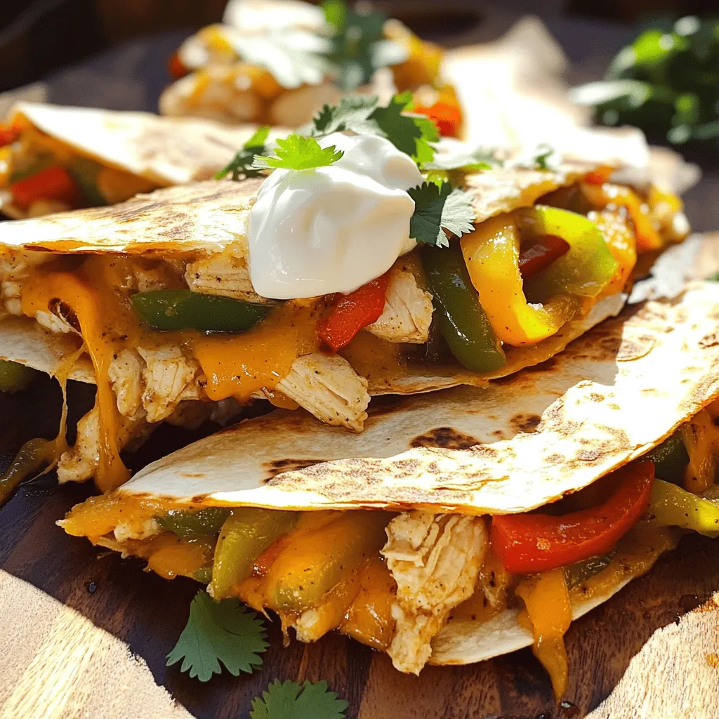 71. Chicken Fajita Quesadillas Flavorful and Easy Meal