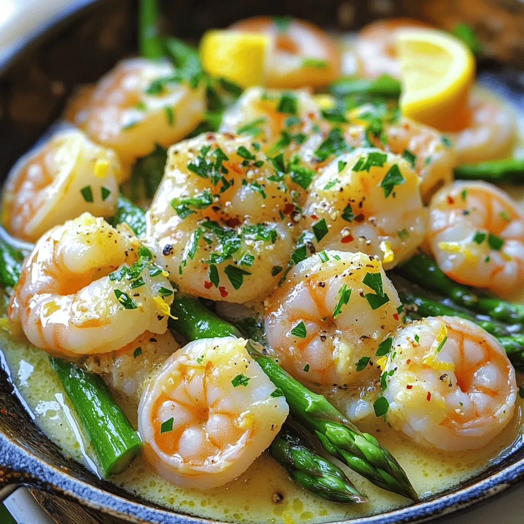 Garlic Butter Shrimp and Asparagus Tasty Dinner Dish