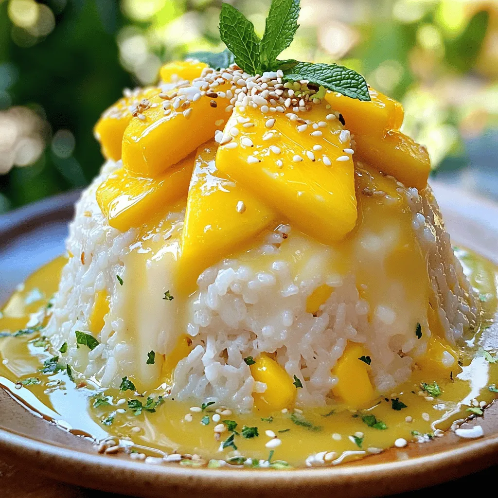 Coconut Mango Sticky Rice Perfectly Delicious Dessert