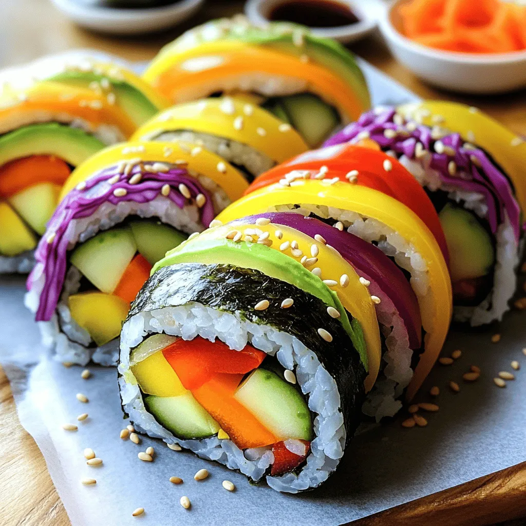 Rainbow Veggie Sushi Rolls Easy and Fresh Delight