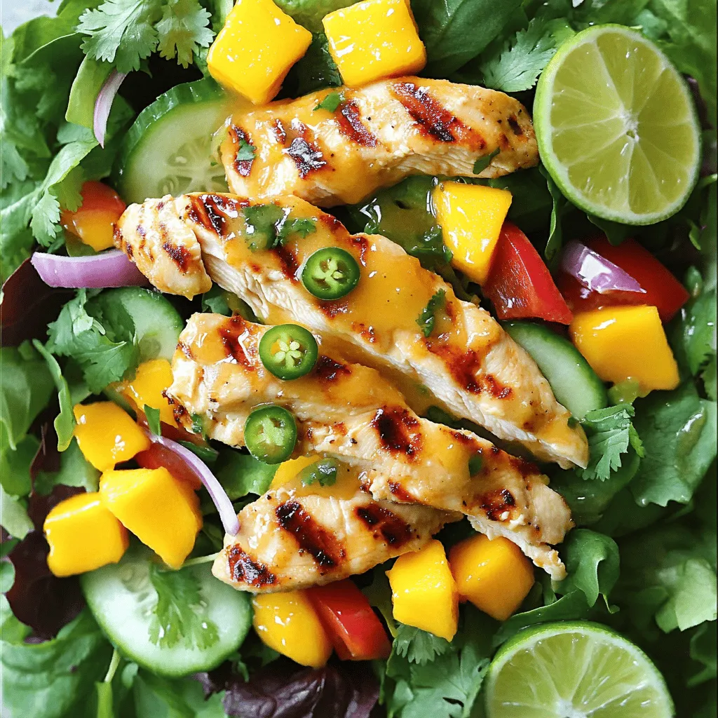 Spicy Mango Chicken Salad Full of Flavor and Freshness