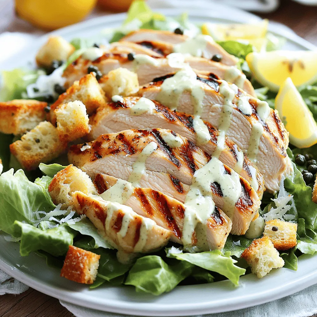 26. Classic Caesar Salad with Grilled Chicken Delight
