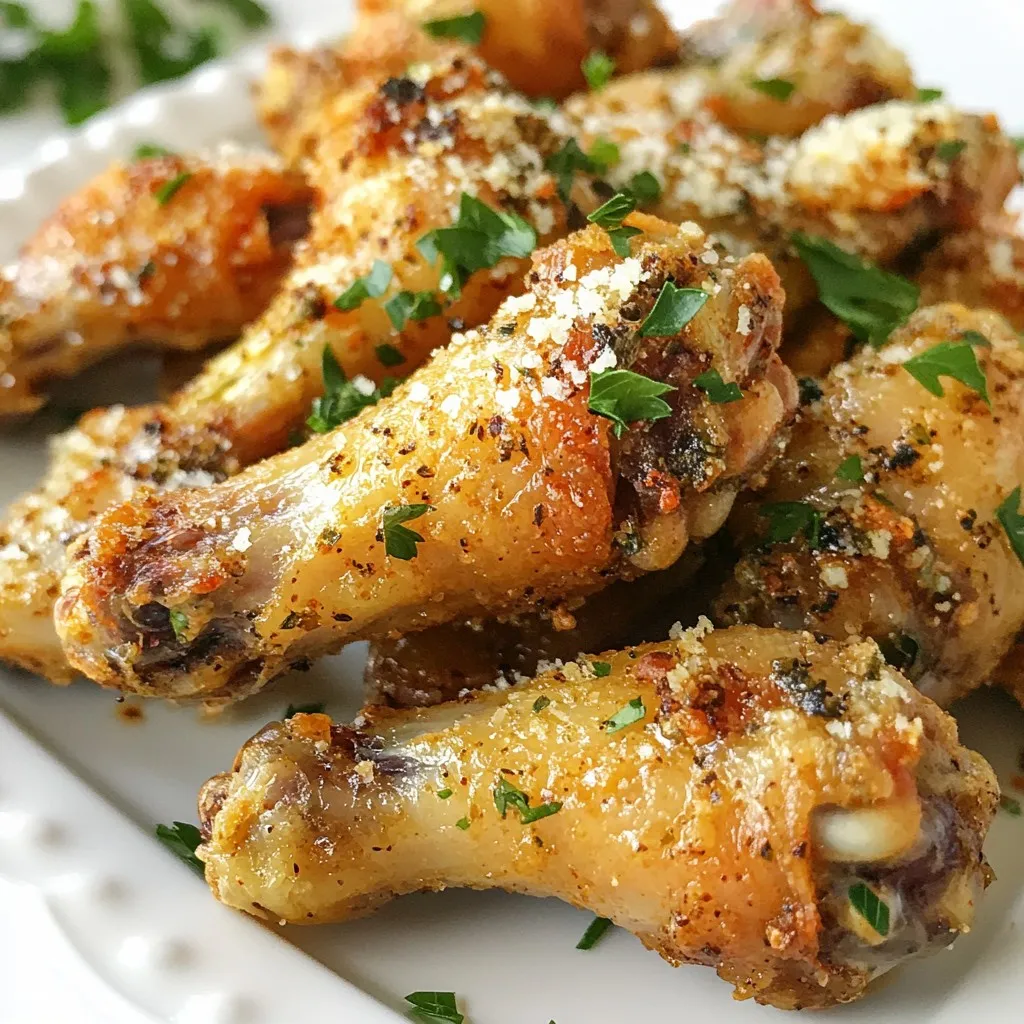 Air Fryer Garlic Parmesan Wings Crispy and Flavorful