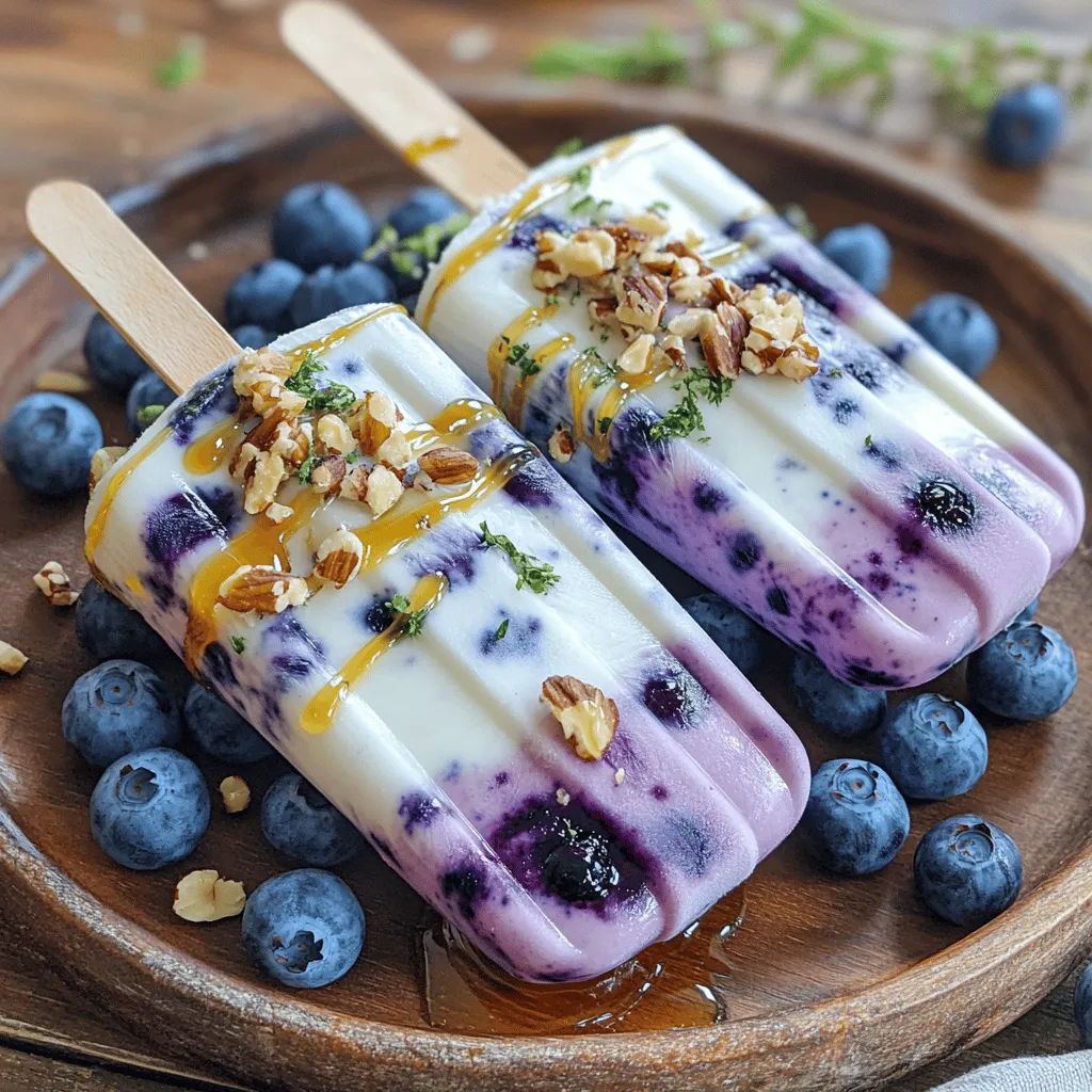 Greek Yogurt Blueberry Popsicles Fresh and Creamy Delight
