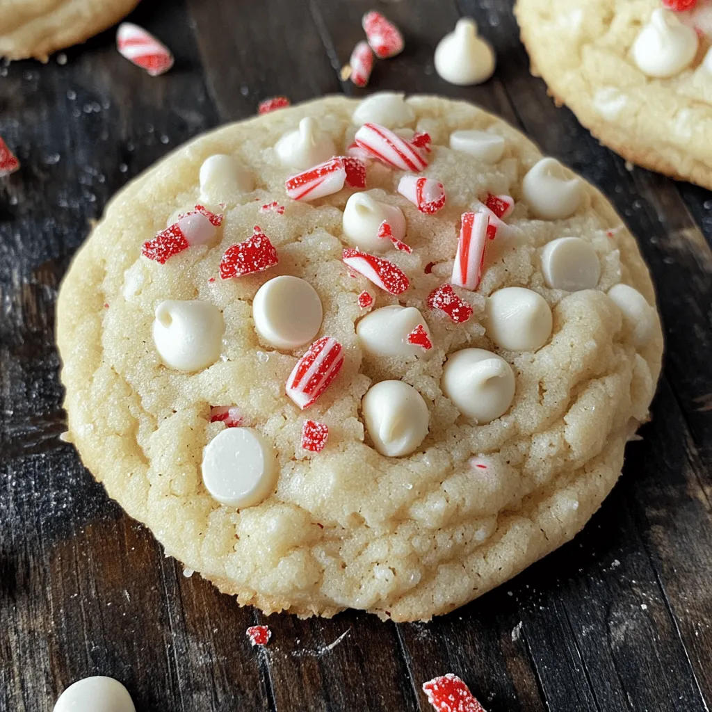 White Chocolate Peppermint Bark Cookies Delight