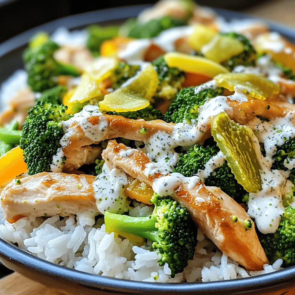 Pickle Ranch Chicken and Broccoli Stir Fry Delight