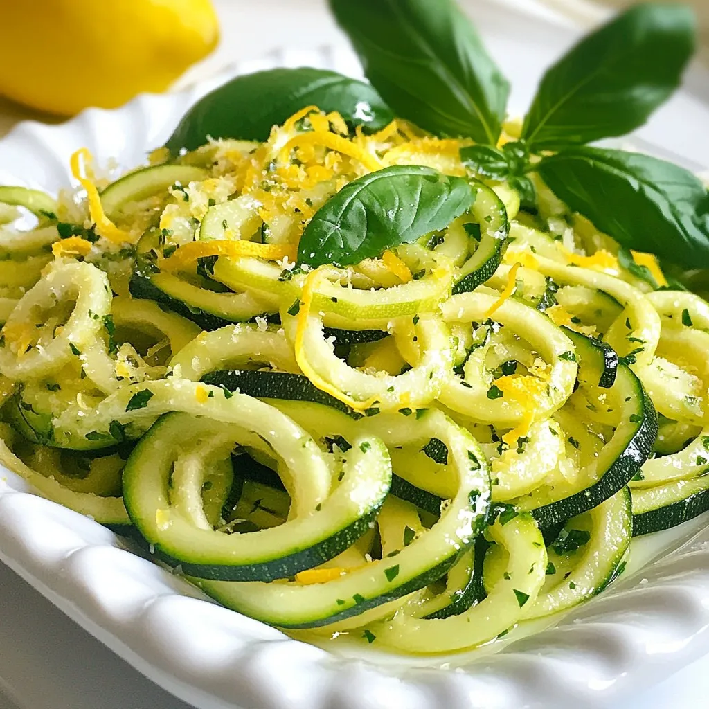 Lemon Garlic Zoodles Flavorful and Healthy Dish