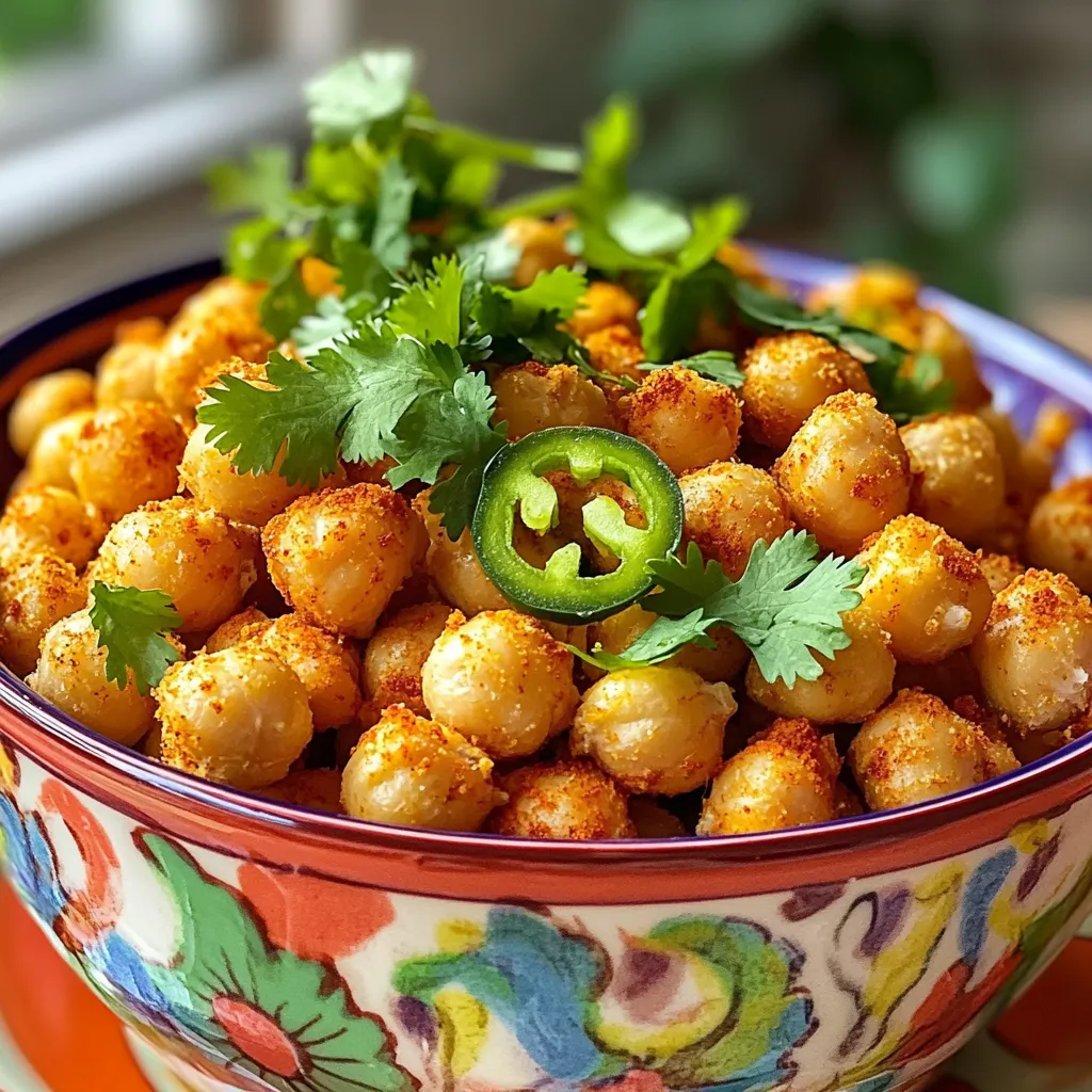 Air Fryer Nacho Cheese Chickpeas Crispy Snack Delight