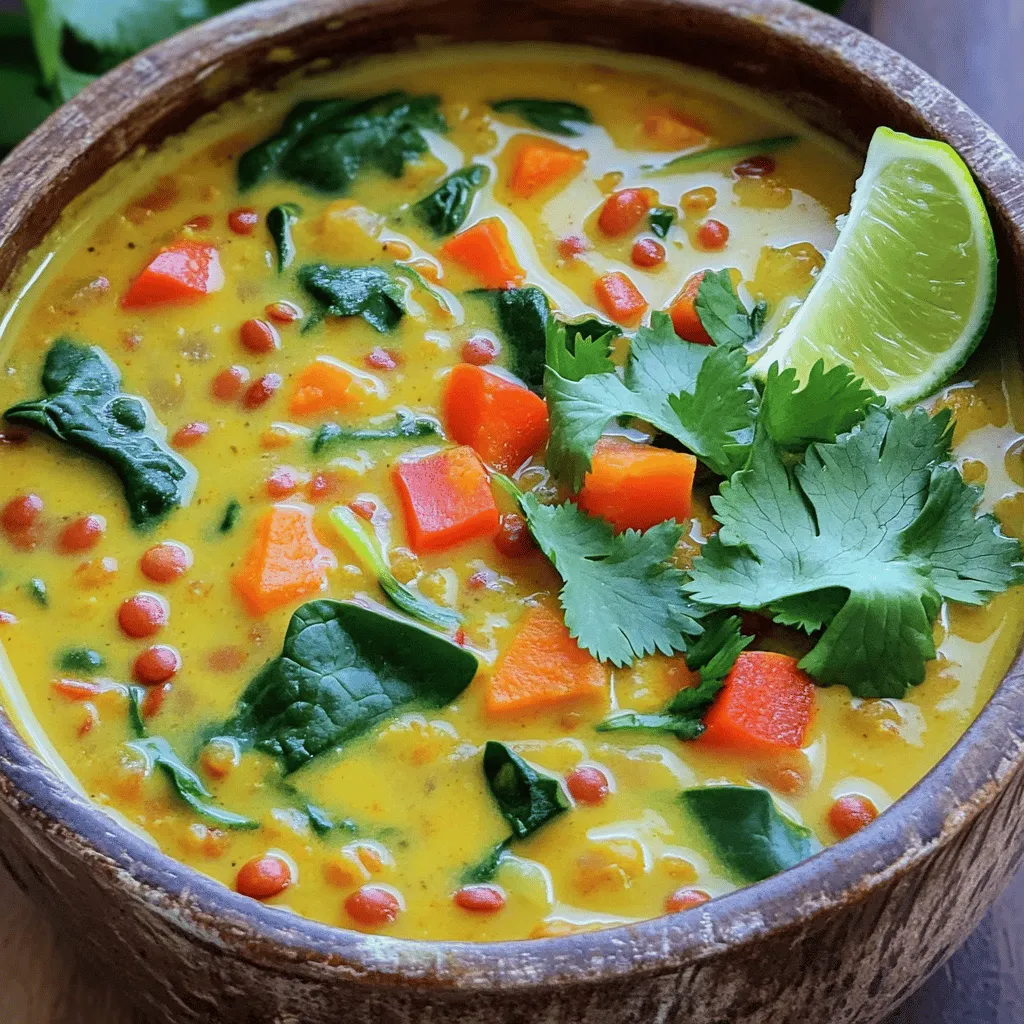 Coconut Curry Lentil Soup Hearty and Flavorful Dish