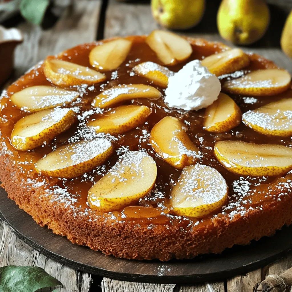Spiced Pear Upside-Down Cake Tempting Dessert Recipe