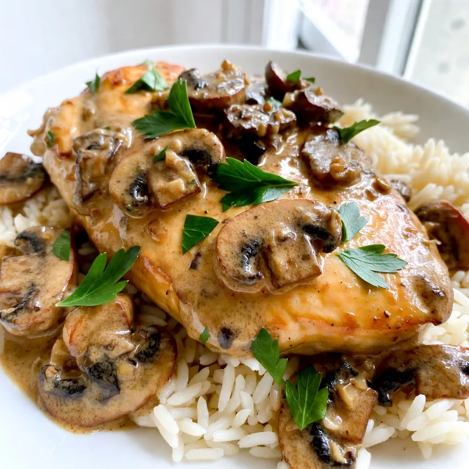 Creamy Garlic Mushroom Chicken Rich and Flavorful Dish