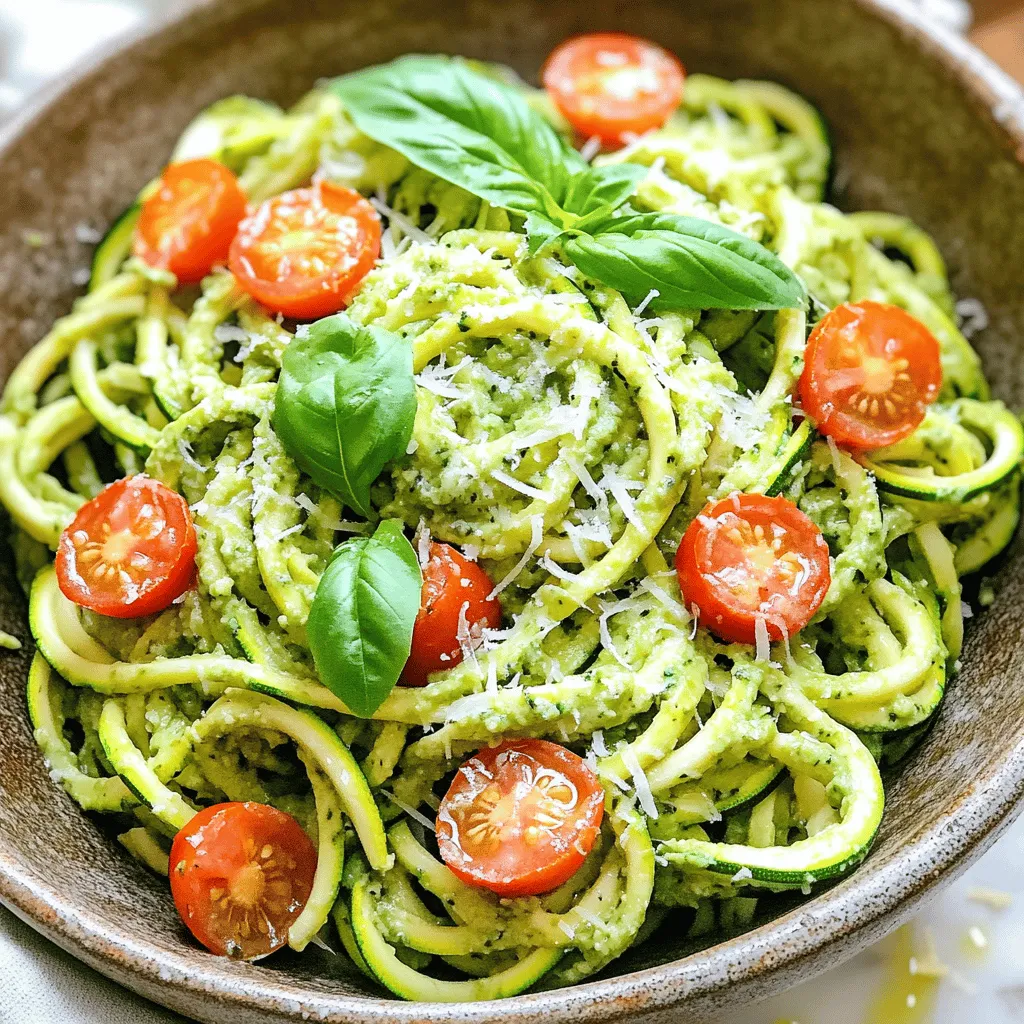 Zucchini Noodles with Pesto Flavorful and Healthy Dish