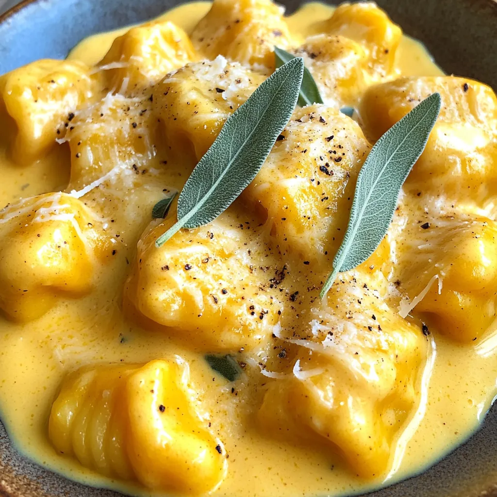 Creamy Pumpkin Alfredo Gnocchi Delightful Dinner Option