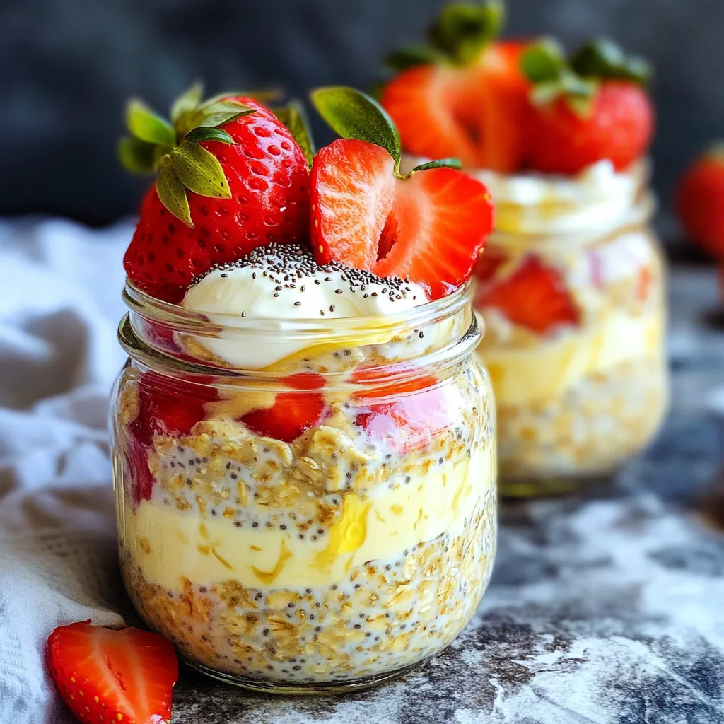Strawberry Cheesecake Overnight Oats Tasty and Easy Recipe