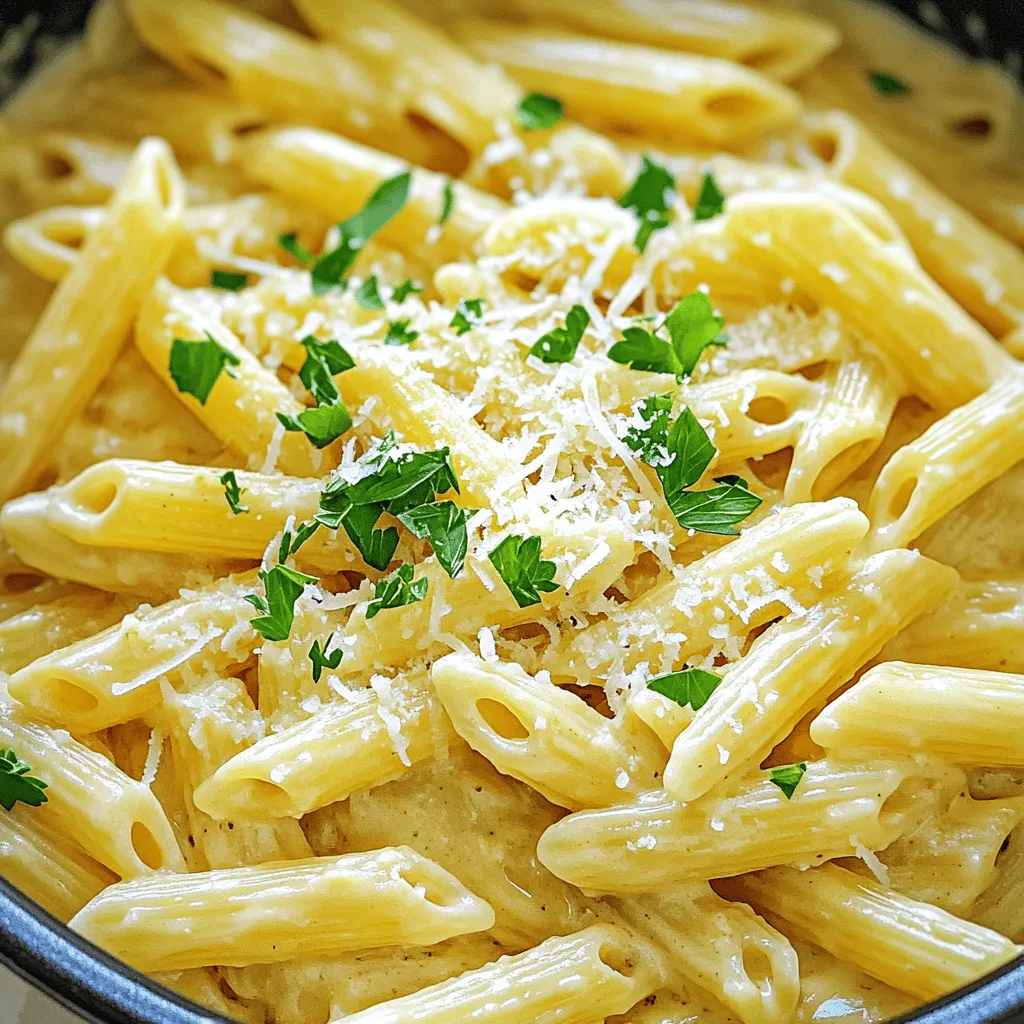 One-Pot Roasted Garlic Creamy Pasta Delightful Meal