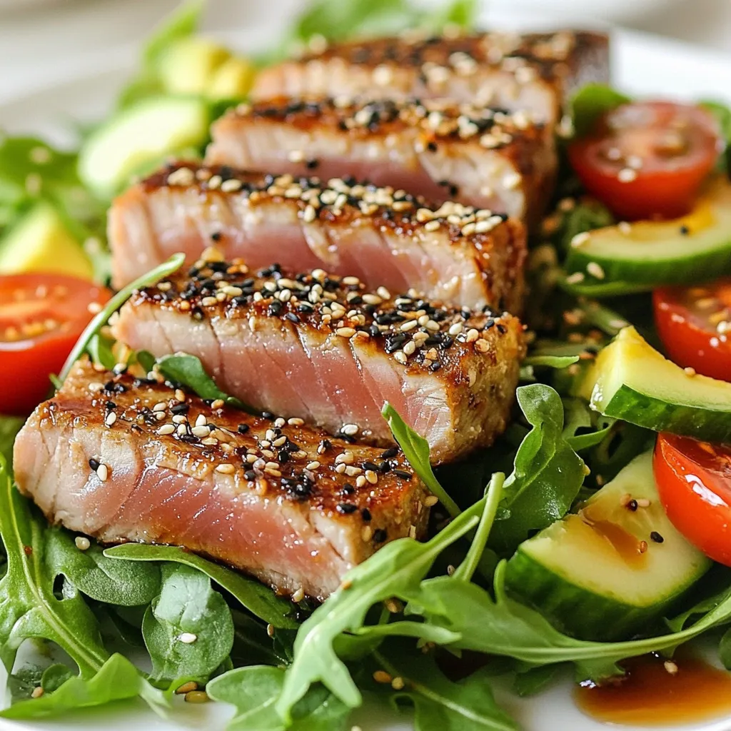 Sesame Crusted Tuna Salad Flavorful and Fresh Meal