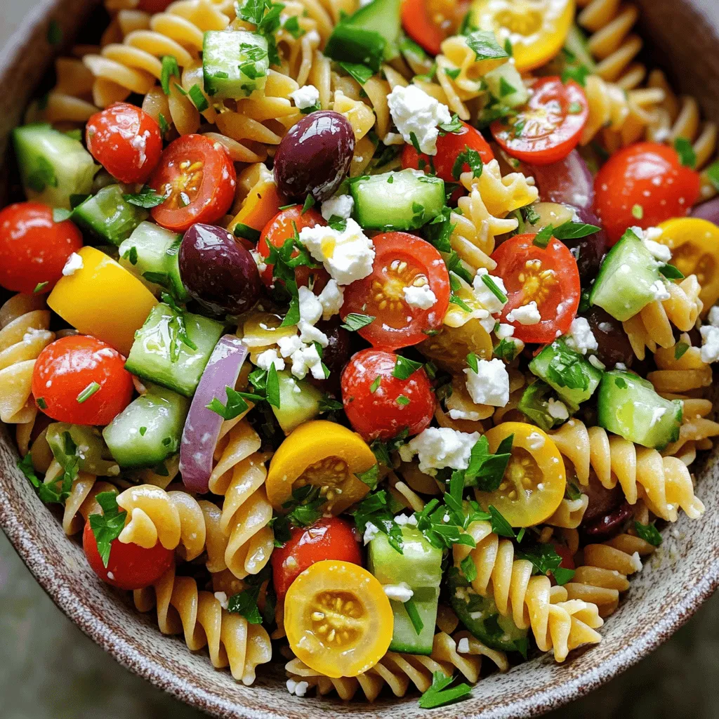 Classic Greek Pasta Salad Fresh and Flavorful Dish