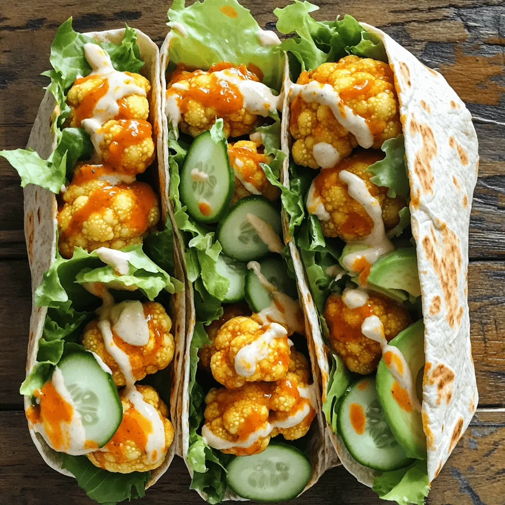 Vegan Buffalo Cauliflower Wraps Delightfully Crispy Meal
