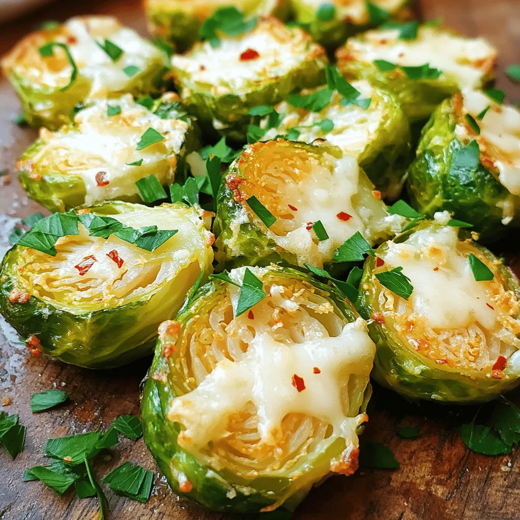 Garlic Parmesan Brussels Sprouts Air Fryer Delight