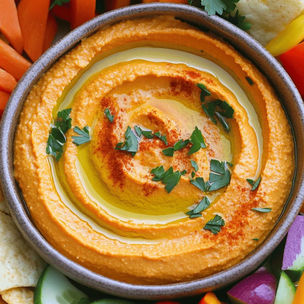 Vegan Roasted Red Pepper Hummus Simple and Tasty Dip