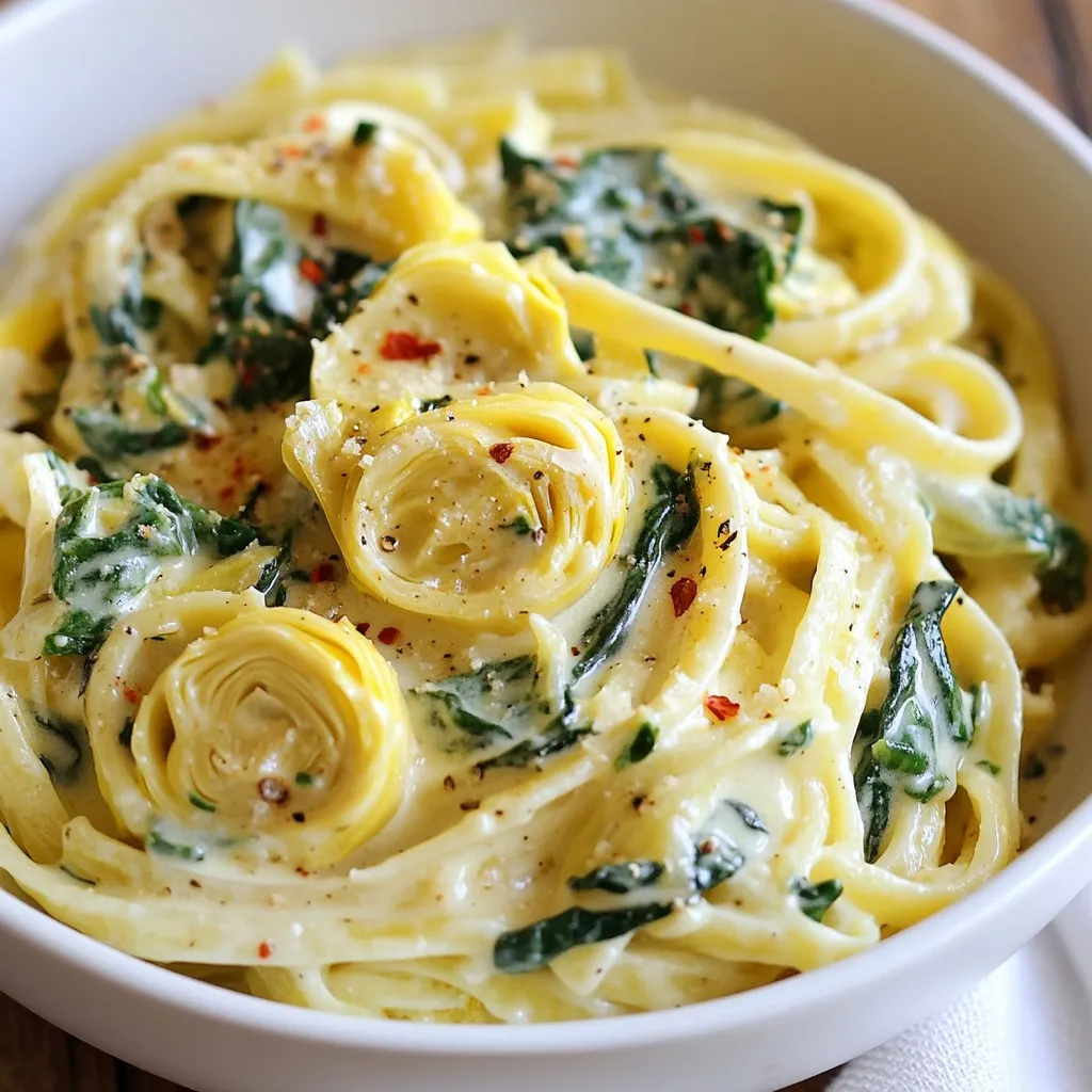 Creamy Spinach Artichoke Pasta Delightful and Easy Meal
