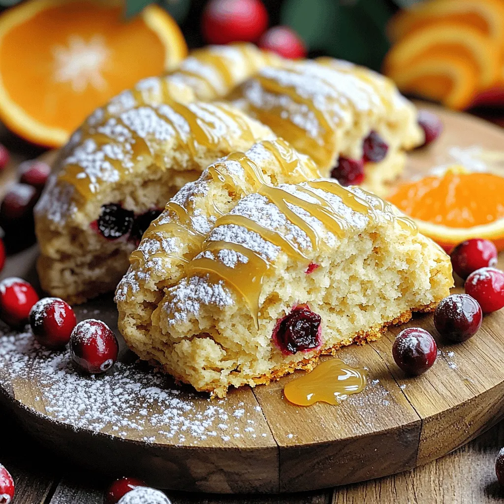 Cranberry Orange Glazed Scones Delightful Breakfast Treat