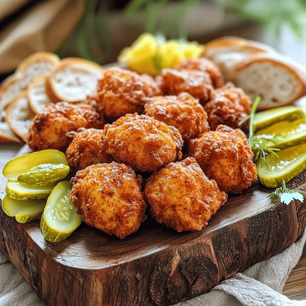 Air Fryer Nashville Hot Chicken Nuggets Crunchy Treat