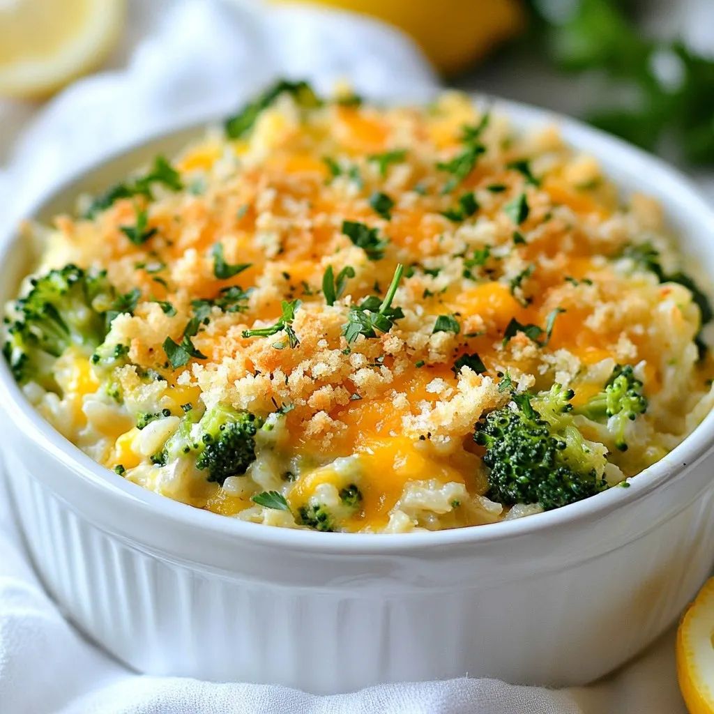 Cheesy Broccoli Rice Casserole Easy Comfort Dish