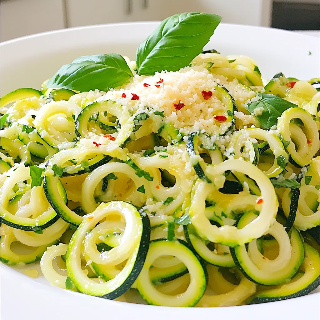 Minute Garlic Parmesan Zucchini Noodles Delightfully Easy