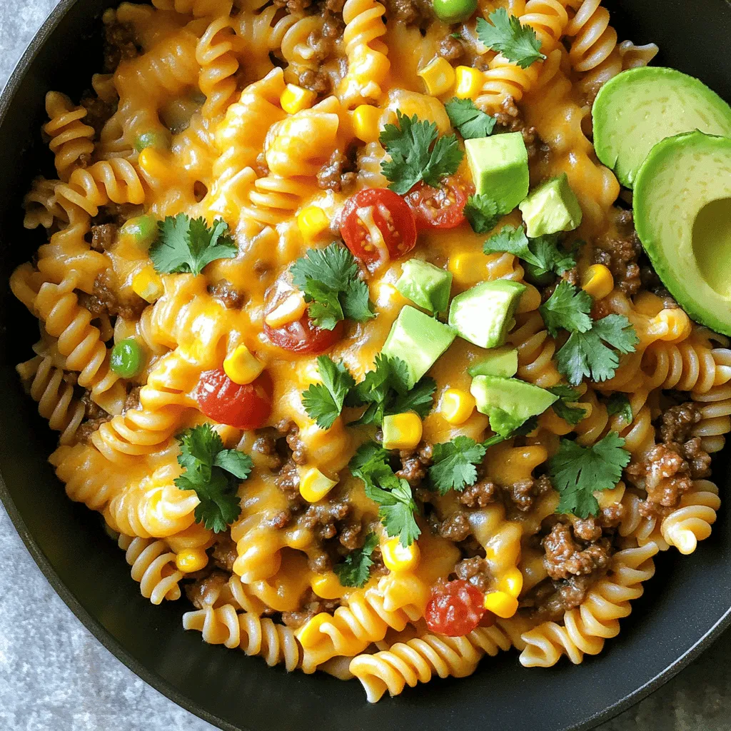 One-Pan Cheesy Taco Pasta Quick and Easy Delight