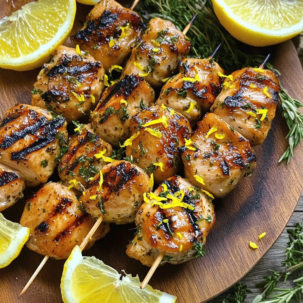 Lemon Herb Chicken Skewers Flavorful Grilling Delight