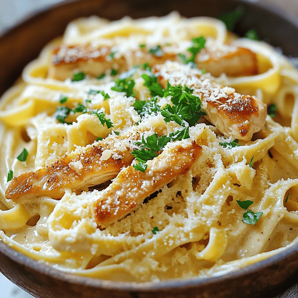 Creamy Garlic Chicken and Parmesan Pasta Delight Meal