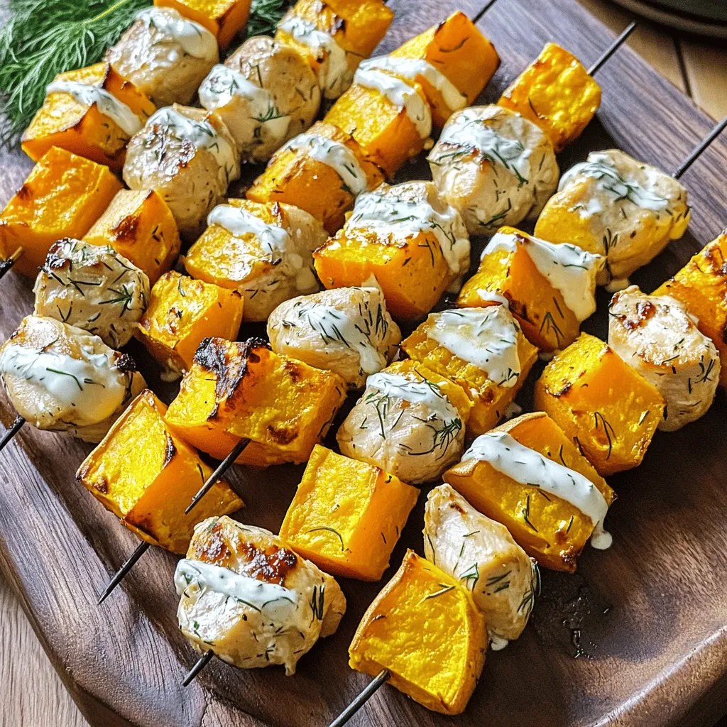 Pickle Ranch Chicken and Sweet Potato Skewers Recipe