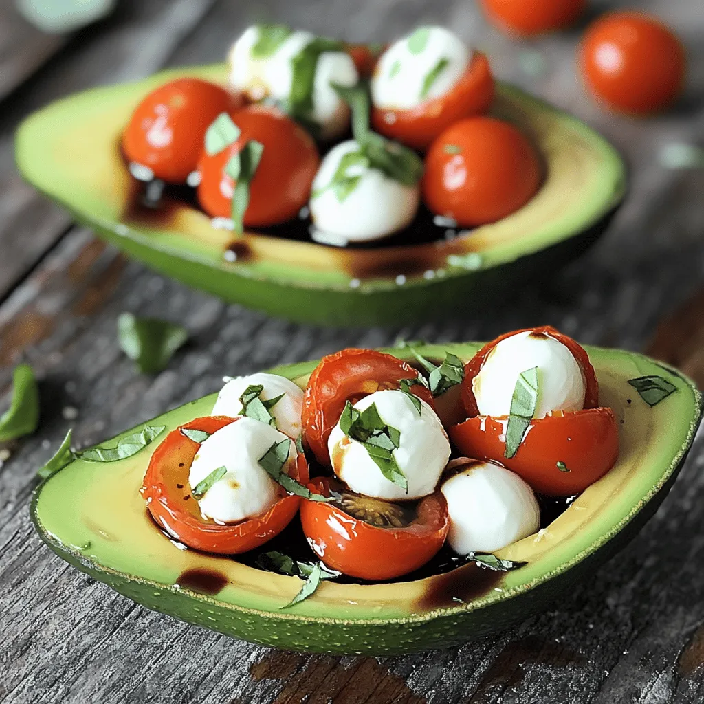 Caprese Stuffed Avocado Flavorful Fresh Dish