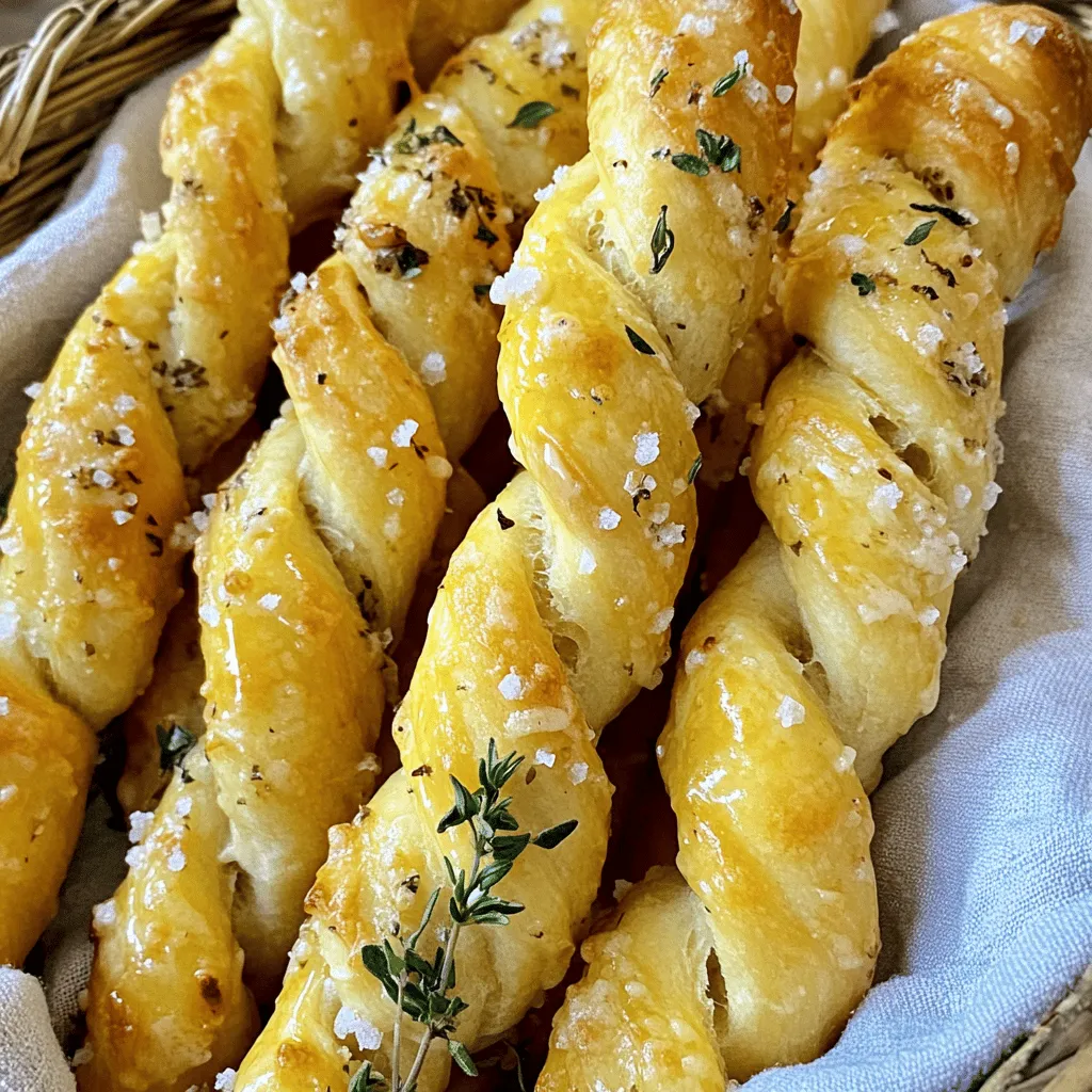 Garlic Parmesan Twisted Breadsticks Easy and Tasty Recipe
