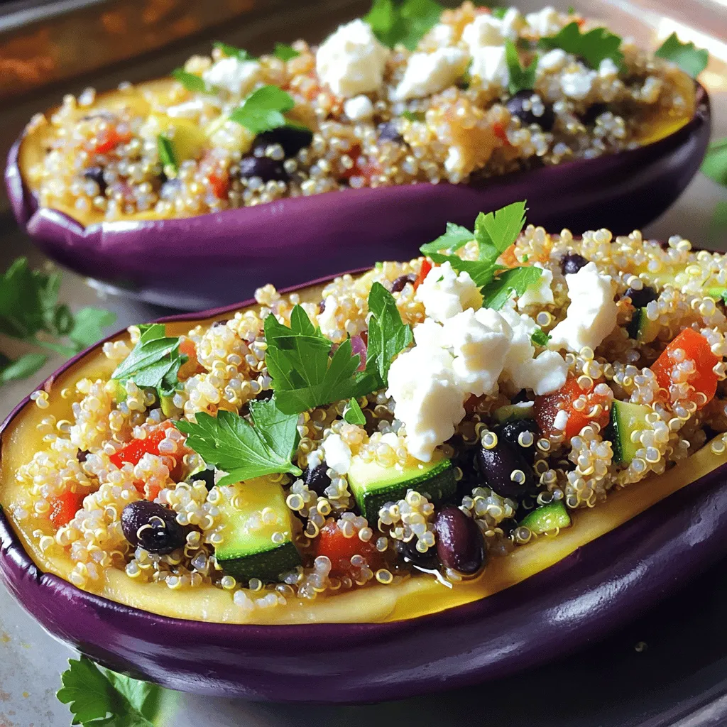 Stuffed Eggplant with Quinoa Flavorful and Hearty Dish