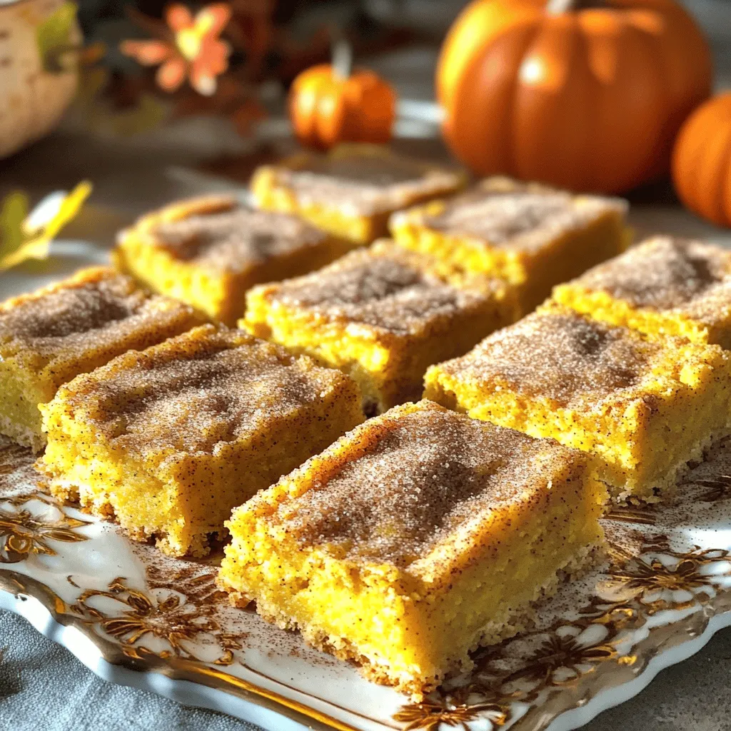 Snickerdoodle Pumpkin Bars Deliciously Soft Treat