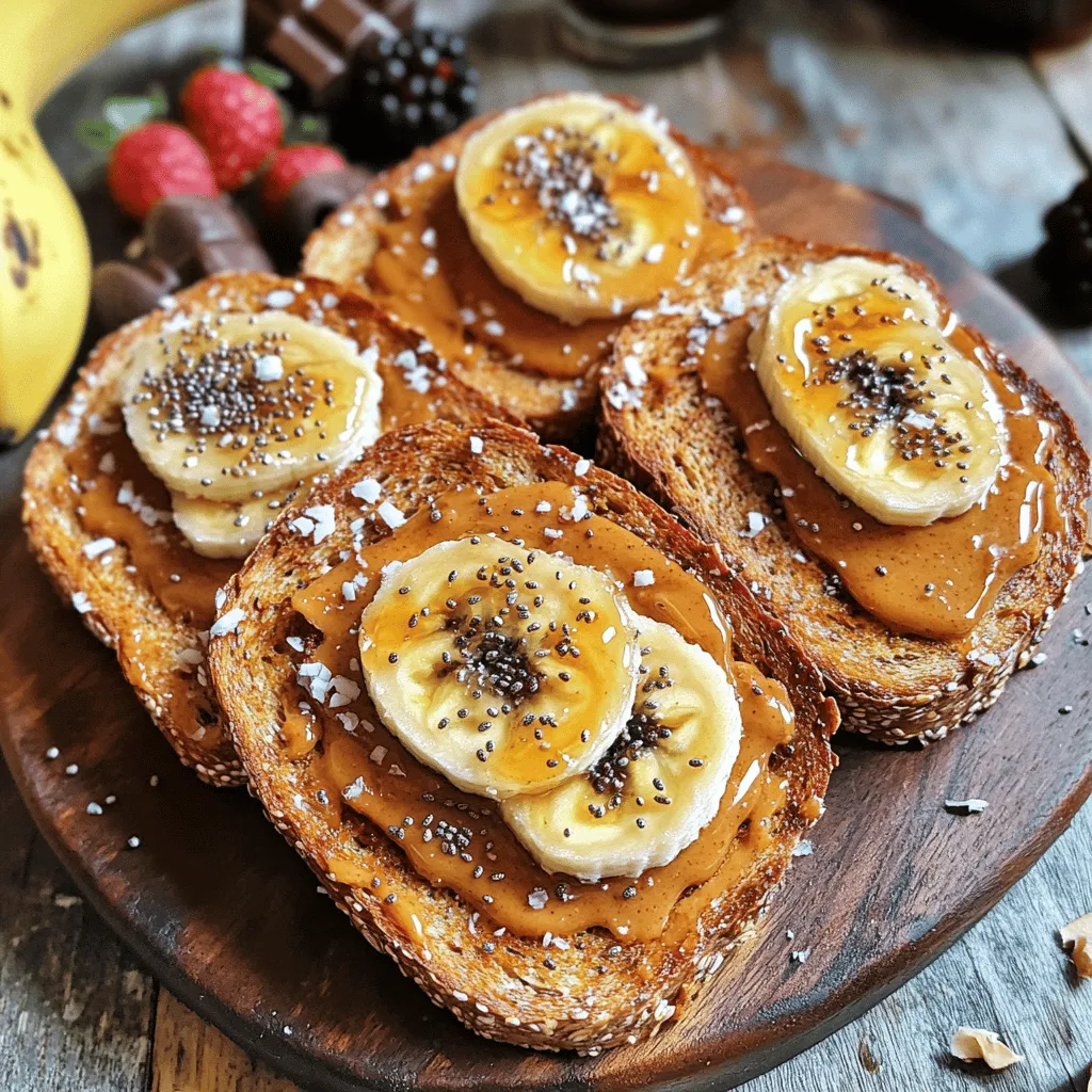 - Whole grain or sourdough bread - Natural peanut butter - Sliced banana