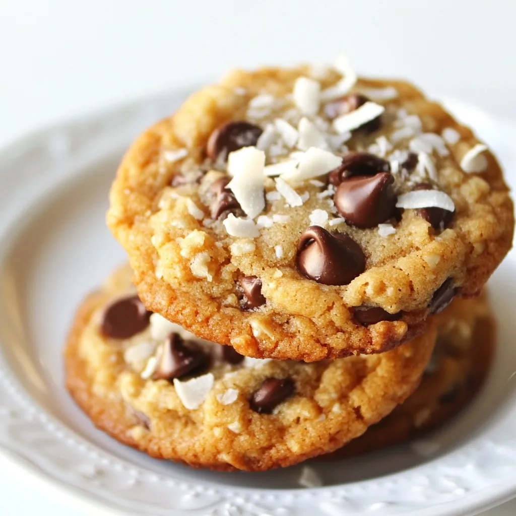 Coconut Chocolate Chip Cookies Delightfully Sweet Treat