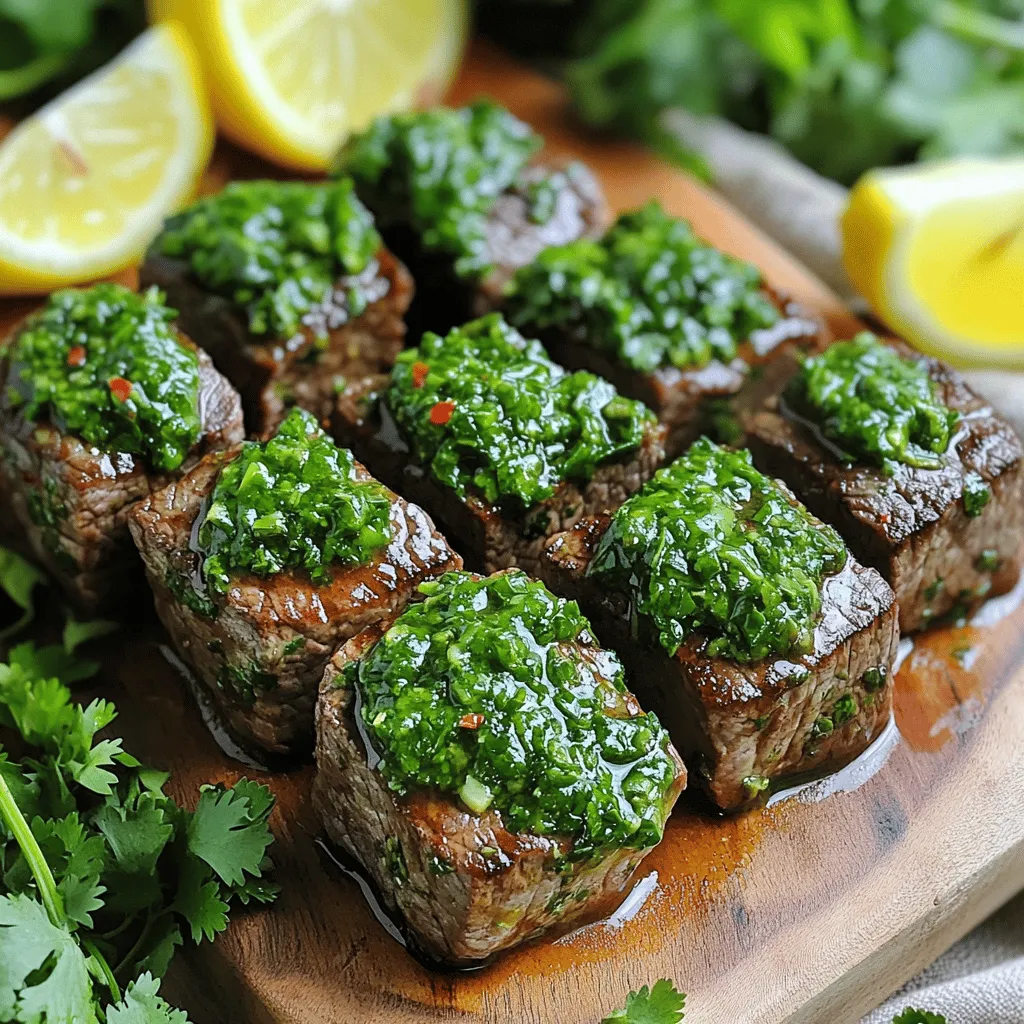 Air Fryer Chimichurri Steak Bites Flavorful Recipe