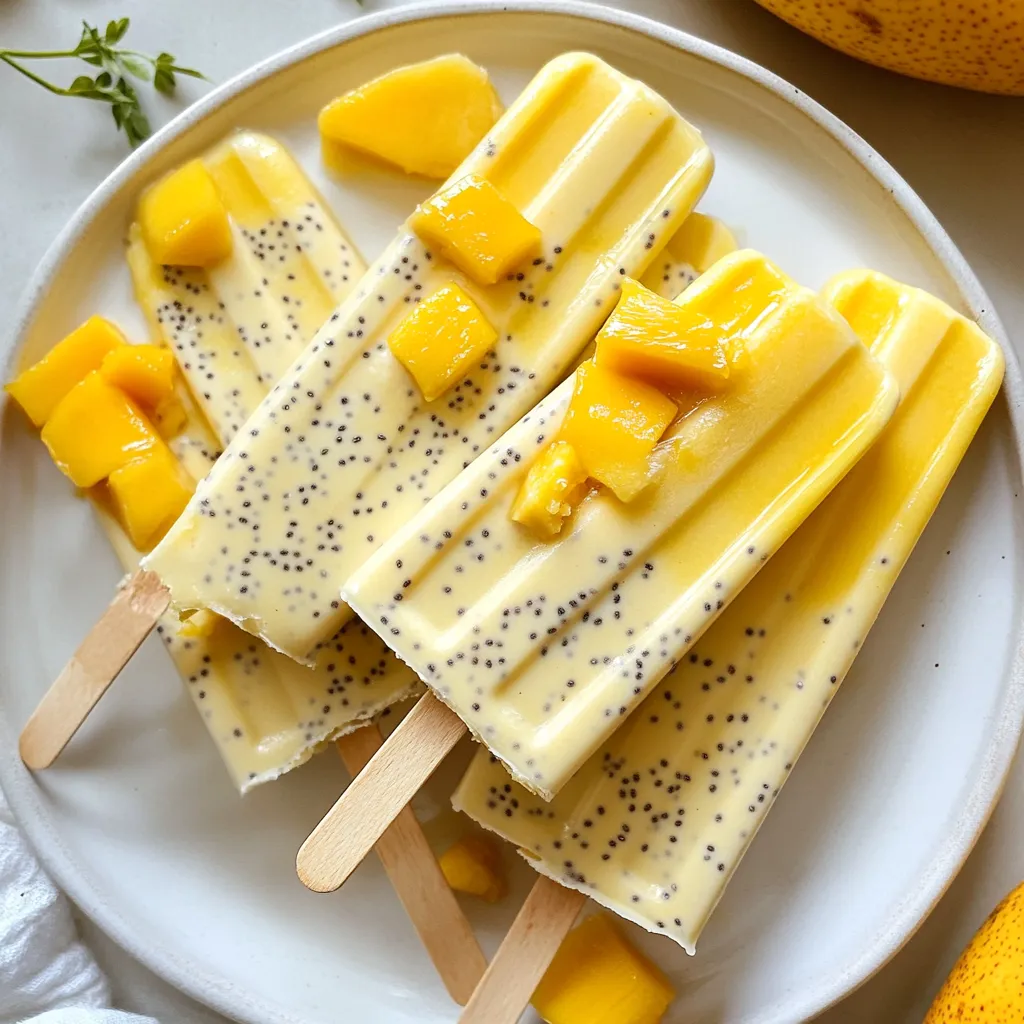 Mango Coconut Chia Pops Refreshing Summer Treat